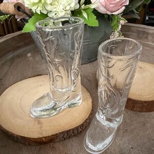 Cowboy Boots Shot Glass Pair